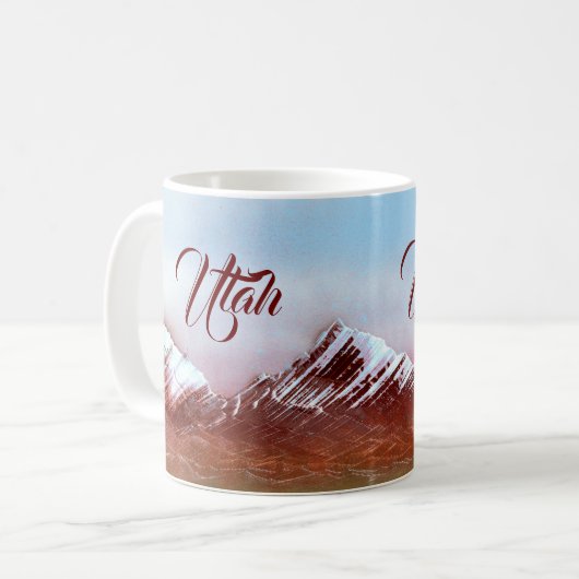 Utah Staat Mountain Range Kaffeetasse (Vorderseite Links)