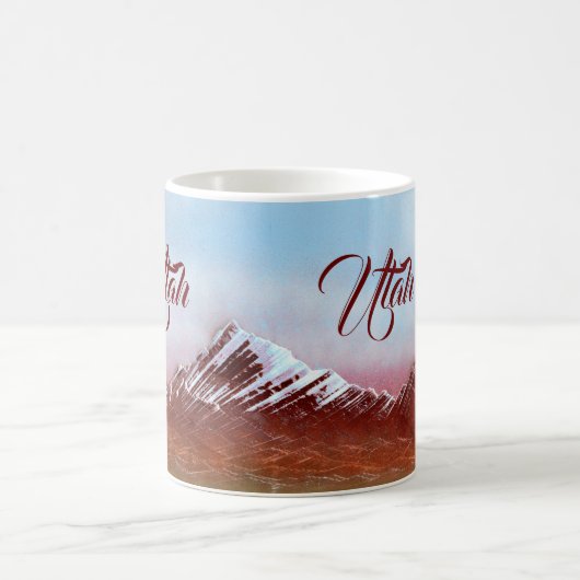 Utah Staat Mountain Range Kaffeetasse (Mittel)