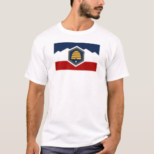 Utah Staat neue Flagge Symbol USA Amerika T-Shirt