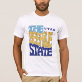 Utah Staat Nickname Word Art T-Shirt (Vorderseite)