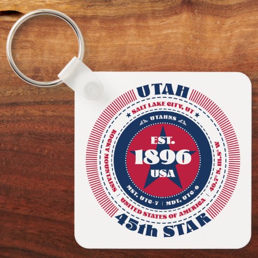 Utah Staat Schlüsselanhänger (Vorderseite)