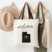 Utah Staat Silhouette Wedding Welcome Tasche