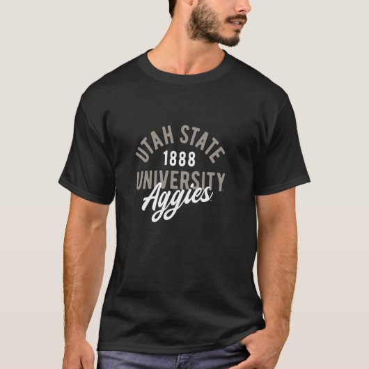 Utah Staat University Aggies Classic Script T-Shirt (Vorderseite)