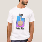 Utah Staat Vogel T - Shirt Mittelfinger (Vorderseite)