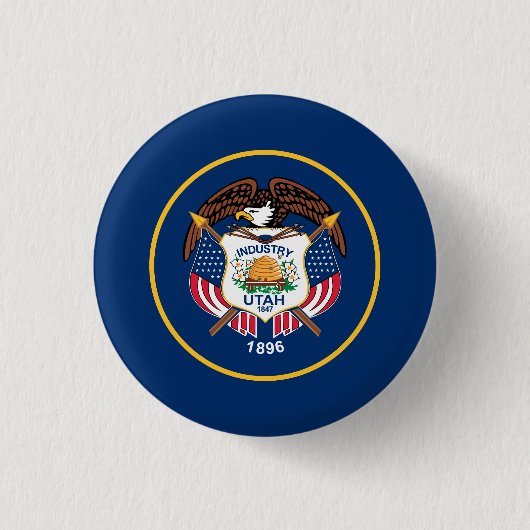 Utah Staatsflagge Button (Vorderseite)