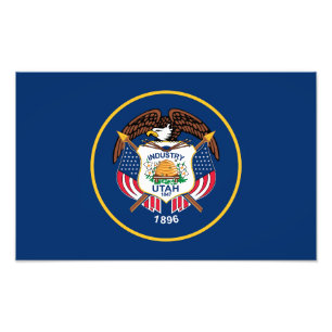 Utah Staatsflagge Fotodruck