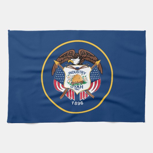 Utah Staatsflagge Geschirrtuch (Horizontal)
