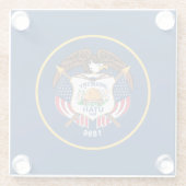 Utah Staatsflagge Glasuntersetzer (Rückseite)