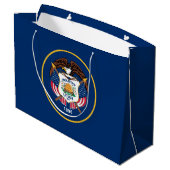 Utah Staatsflagge Große Geschenktüte (Rückseite Schrägansicht)