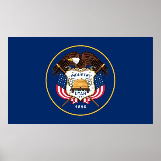 Utah-Staatsflagge Poster (Vorne)