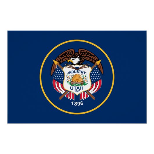 Utah Staatsflagge Poster (Vorderseite)