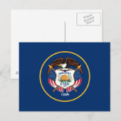 Utah Staatsflagge Postkarte (Vorne/Hinten)