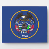 Utah Staatsflaggenplakette Fotoplatte (Vorderseite)