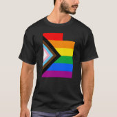 Utah Staatsstolz LGBTQ-Fortschrittsstolz T-Shirt (Vorderseite)