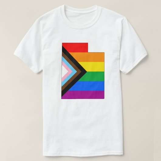 Utah Staatsstolz LGBTQ-Fortschrittsstolz T-Shirt (Design vorne)