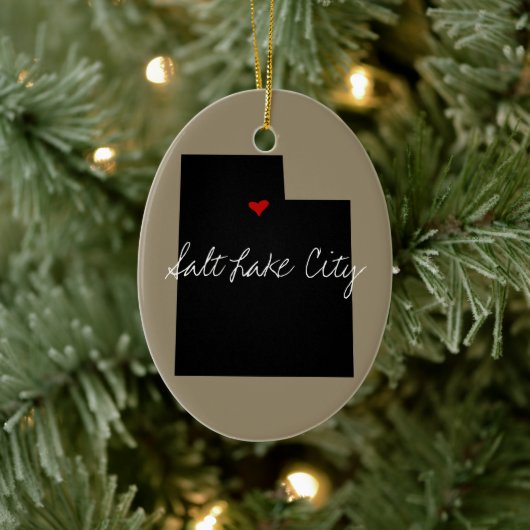 Utah-Stadt Keramik Ornament (Baum)