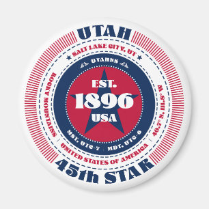 Utah State Facts Souvenir Magnet