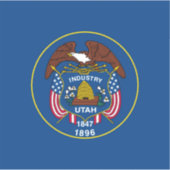 Utah State Flag Design Aufkleber (Vorderseite)