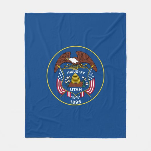 Utah State Flag Design Fleecedecke (Vorderseite)