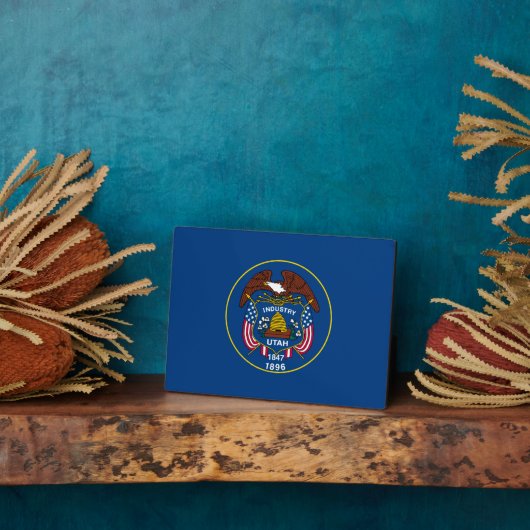 Utah State Flag Design Fotoplatte (Seite)