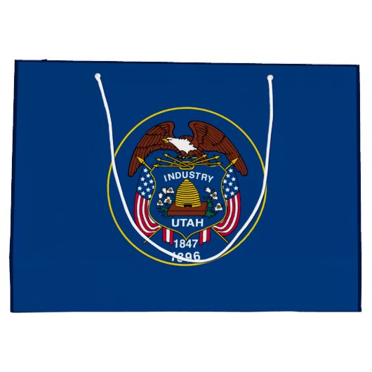 Utah State Flag Design Große Geschenktüte (Rückseite)