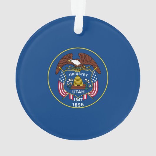 Utah State Flag Design Ornament (Rückseite)