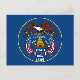 Utah State Flag Design Postkarte