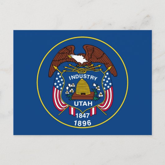 Utah State Flag Design Postkarte (Vorderseite)