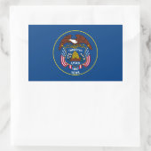 Utah State Flag Design Rechteckiger Aufkleber (Tasche)