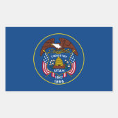 Utah State Flag Design Rechteckiger Aufkleber (Vorderseite)