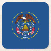 Utah State Flag Design Rechteckiger Pappuntersetzer (Vorderseite)