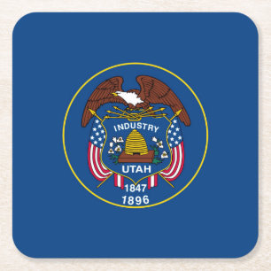 Utah State Flag Design Rechteckiger Pappuntersetzer
