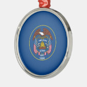 Utah State Flag Design Silbernes Ornament (Links)