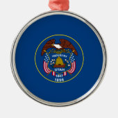 Utah State Flag Design Silbernes Ornament (Vorne)