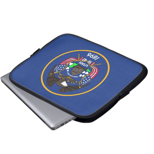Utah State Flag Laptop Sleeve (Vorne Knopf)