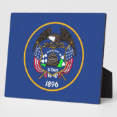 Utah State Flag Plaque Fotoplatte (Seite)