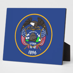 Utah State Flag Plaque Fotoplatte