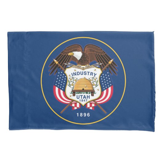 Utah State Flag Print Patriotc Kissenbezug (Vorderseite)
