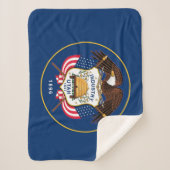 Utah State Flag Print Patriotic Sherpadecke (Vorderseite)