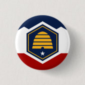 Utah State Flag USA Button (Vorderseite)