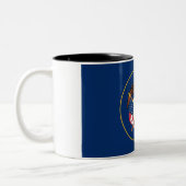 Utah State Flag Zwei-Tone-Kaffee-Tasse Zweifarbige Tasse (Links)