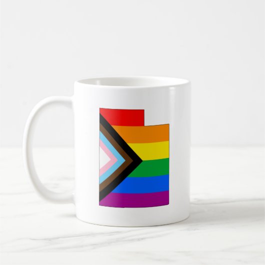 Utah State Pride LGBTQ Progress Pride Kaffeetasse (Links)