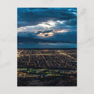 Utah Tal und Provo bei Sonnenuntergang Postkarte