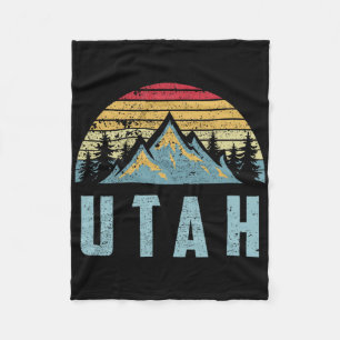 Utah Tee - Retro Vintage Berge Wandern Natur T Fleecedecke