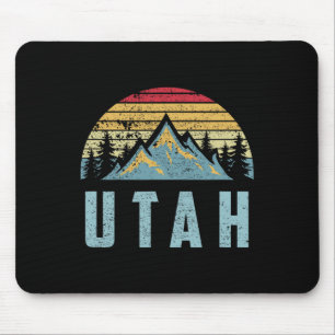 Utah Tee - Retro Vintage Berge Wandern Natur T Mousepad