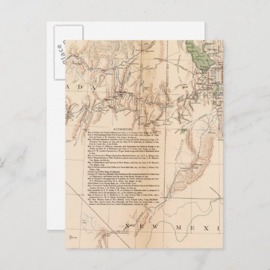 Utah Terr & Mil Dept Postkarte (Vorne/Hinten)