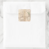 Utah Terr & Mil Dept Quadratischer Aufkleber (Tasche)