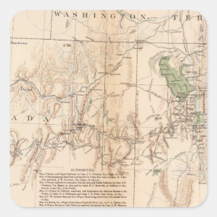 Utah Terr & Mil Dept Quadratischer Aufkleber