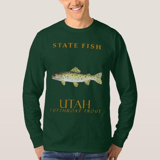 Utah Territory Fish Bonneville Cutthroat Foreut T-Shirt (Vorderseite)