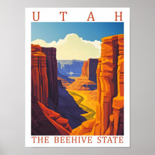 Utah the Beehive Staat USA Travel Place Poster